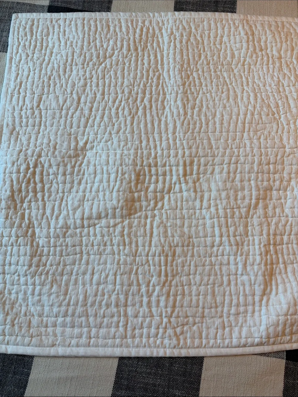 Pottery Barn White Quilted Pillow Sham Cover